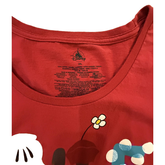 Disney Shirt Womens 2XL Smile From Ear To Ear Mickey Minnie Mouse Graphic Tee - Picture 4 of 5